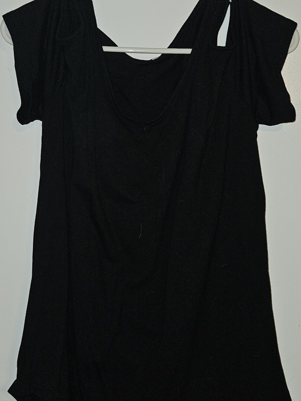 Women’s Black Cold-Shoulder Top